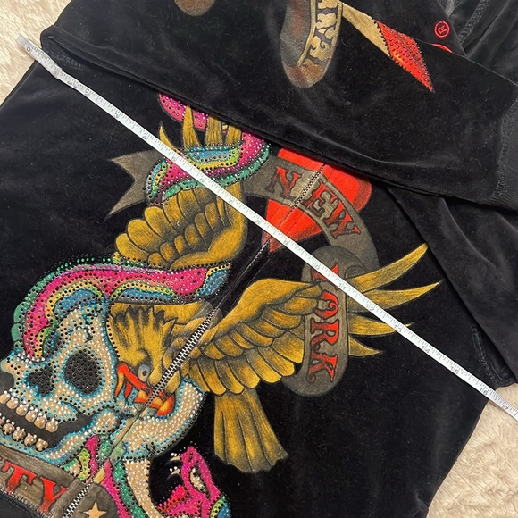 ED HARDY New York City Velour Hoodie *Rare and Vintage - Picture 13 of 16